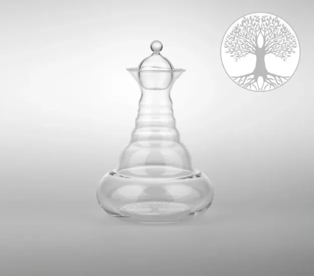 Bild von Karaffe Alladin 1,3l Lasergravur - Lebensbaum - mundgeblasen