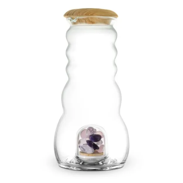 Bild von Krug Cadus Family 1,5l - Edelsteinfach und Olivendeckel - mundgeblasen