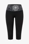 Bild von Yoga Leggings Capri Madhya Madhu in schwarz von The Spirit of Om