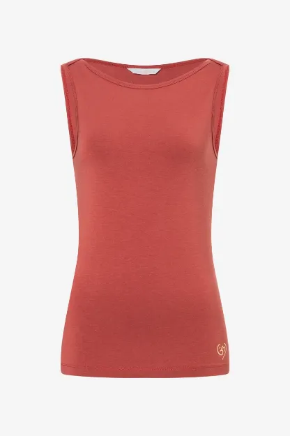 Bild von Tanktop Bambus high-neck in erdrot von The Spirit of Om