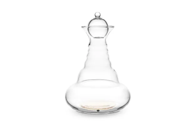 Bild von Karaffe Alladin 1,3l Gold - Blume des Lebens - mundgeblasen