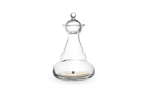 Bild von Karaffe Delicate 0,5l Gold - Blume des Lebens - mundgeblasen