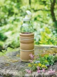 Bild von  Trinkflasche aus Glas Cork - Blume des Lebens 0,7l - mit grosser Öffnung & blei