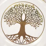 Bild von Karaffe Alladin 1,3l Gold - Lebensbaum - Goldknauf - mundgeblasen