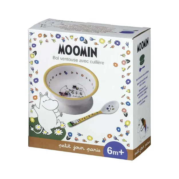 Bild von schale mit saugboden und löffel moomin, VE-3
