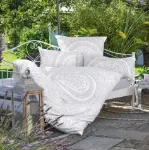 Bild von Kissenbezug 40/80 einzeln - silber-grau/ beige-gold