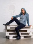 Bild von Sweatjacke in jeansblau von The Spirit of OM