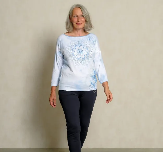 Bild von Shirt Mandala Heaven 3/4 Arm  in wolkenblau von The Spirit of OM