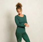 Bild von Langarm Shirt Chakra Flower in smaragd von The Spirit of OM