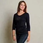 Bild von Shirt 3/4 Arm - Flower of Harmony in Schwarz von The Spirit of OM