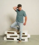 Bild von T-Shirt men OM  in türkis-blau von The Spirit of OM