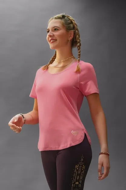 Bild von Shirt Raglan OM Herz - peach von The Spirit of OM