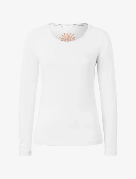 Bild von Langarm-Shirt Mabu Chakra in weiss von The Spirit of Om