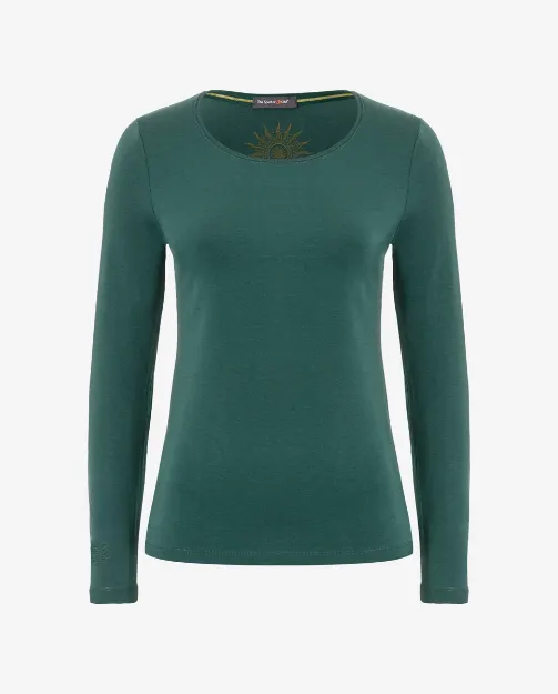 Bild von Langarm-Shirt Mabu Chakra in smaragd von The Spirit of Om