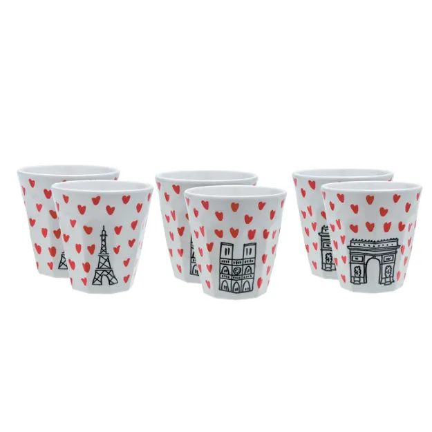 Bild von 6  trinkbecher paris picto, VE-1