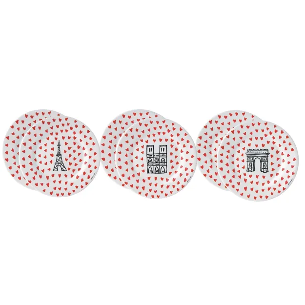 Bild von 6 dessertteller paris picto, VE-1