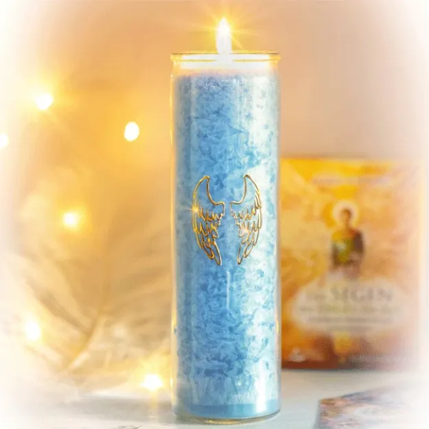 Bild von Stearinkerze Angel Wings