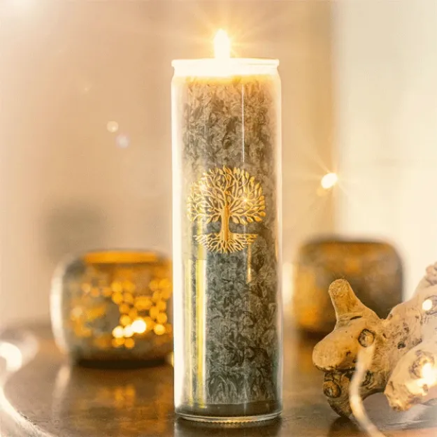 Bild von Stearinkerze Tree of Life