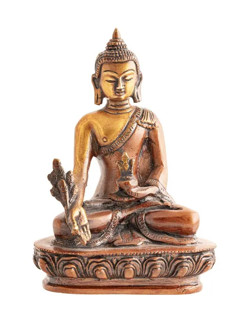 Bild von Medizin Buddha aus Messing 14cm