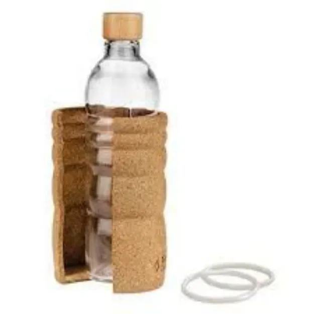 Bild von Trinkflasche aus Glas Lagoena - Blume des Lebens 0,5l - mundgeblasen