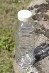 Bild von Trinkflasche aus Glas Pure - Blume des Lebens 0,5l - mundgeblasen