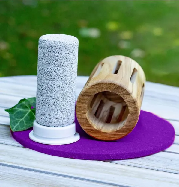 Bild von Olivenholz Diffusor mit Bimsstein-Verdufter rund