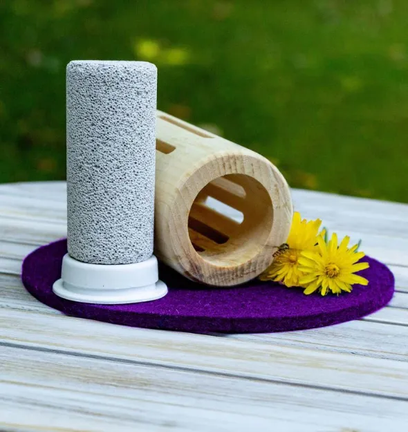 Bild von Zirbenholz Diffusor mit Bimsstein-Verdufter rund