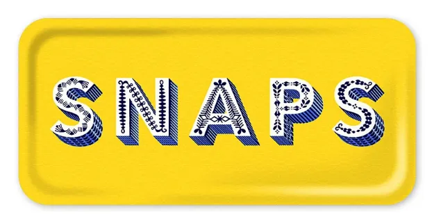 Bild von Asta Barrington Snaps/yellow Tray 32x15 - Jamida of Sweden