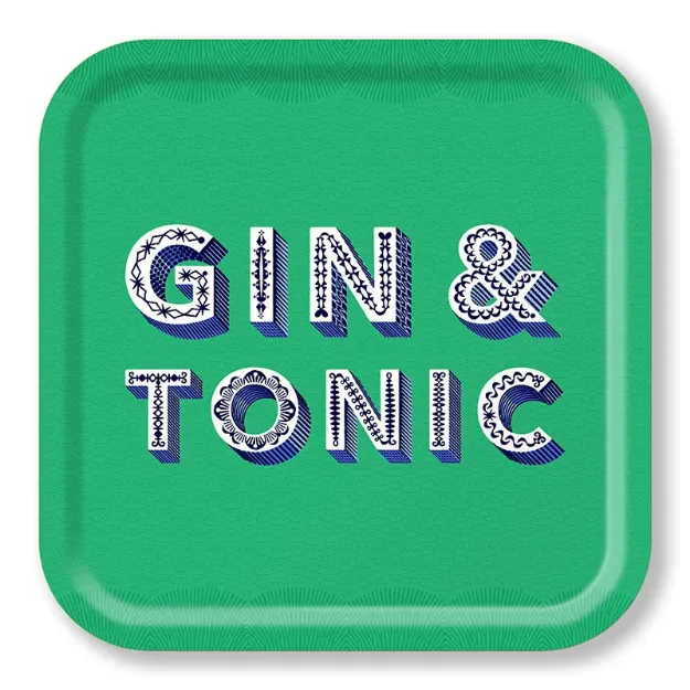 Bild von Asta Barrington Gin & tonic/green Tray 32x32 - Jamida of Sweden