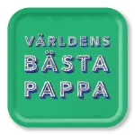 Bild von Asta Barrington Världen bästa pappa Tray 32x32 - Jamida of Sweden