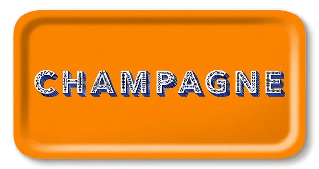 Bild von Asta Barrington Champagne / satsuma orange Tray 43x22cm - Jamida of Sweden
