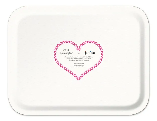 Bild von Asta Barrington Champagne / bright pink Tray 36x28cm - Jamida of Sweden
