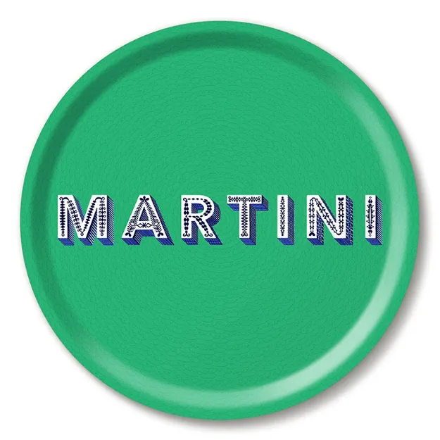 Bild von Asta Barrington Martini/green Tray Ø 31 - Jamida of Sweden