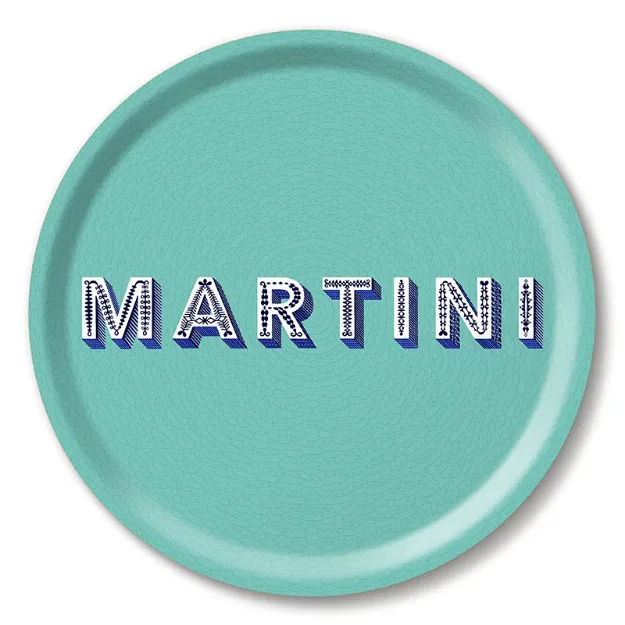 Bild von Asta Barrington Martini/turquoise Tray Ø 31 - Jamida of Sweden