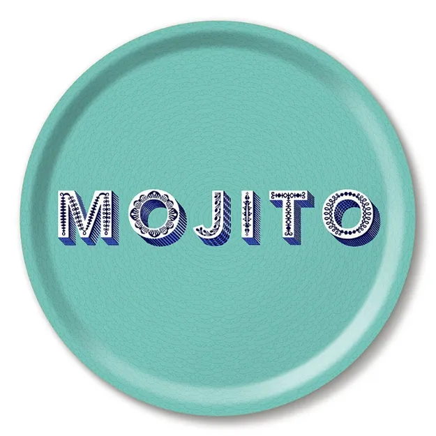 Bild von Asta Barrington Mojiti/turquoise Tray Ø 31 - Jamida of Sweden