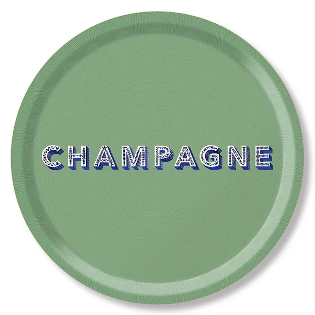Bild von Asta Barrington Champagne/ sage green Tray Ø 39 - Jamida of Sweden