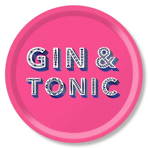 Bild von Asta Barrington Gin & tonic/bright pink Tray Ø 39 - Jamida of Sweden