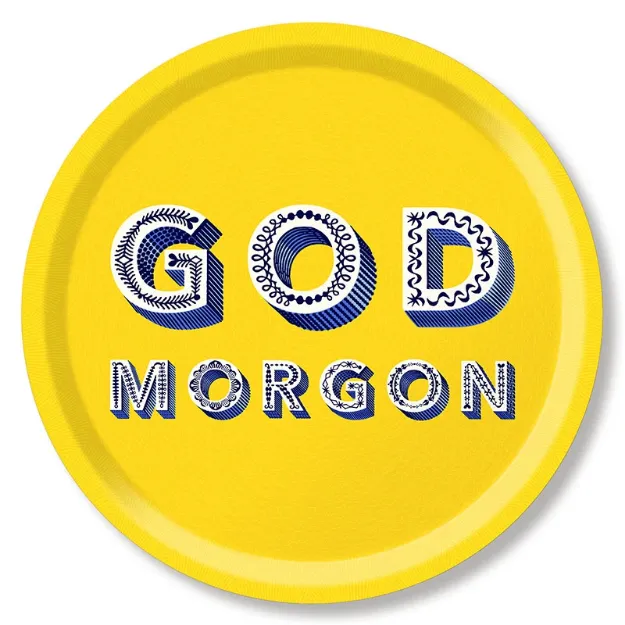 Bild von Asta Barrington God Morgon/yellow Tray Ø 39 - Jamida of Sweden