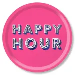 Bild von Asta Barrington Happy Hour / bright pink Tray Ø 39 - Jamida of Sweden