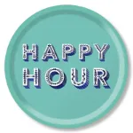 Bild von Asta Barrington Happy hour/light turquoise Tray Ø 39 - Jamida of Sweden
