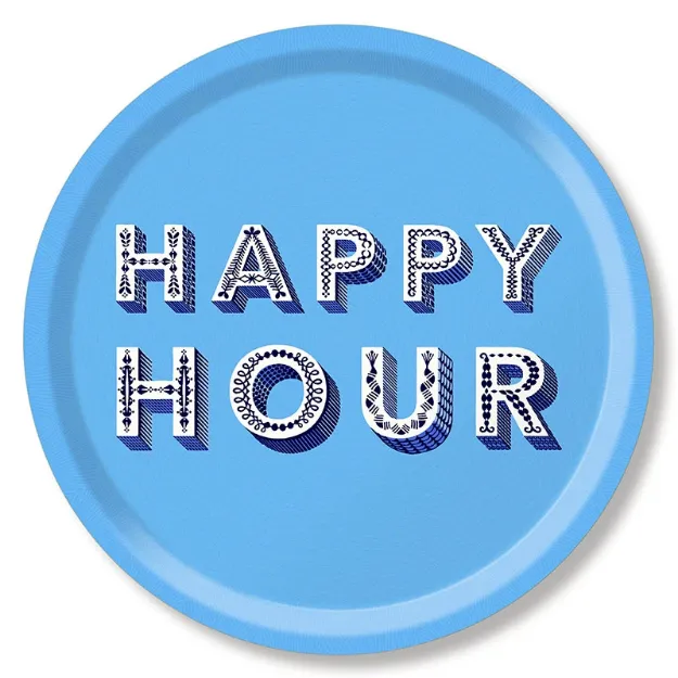 Bild von Asta Barrington Happy Hour / sky blue Tray Ø 39 - Jamida of Sweden