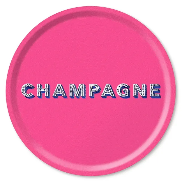 Bild von Asta Barrington Champagne / bright pink Tray Ø 46 - Jamida of Sweden