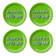 Bild von Asta Barrington Happy hour/lime green Coaster Coaster 4 pcs - Jamida of Sweden