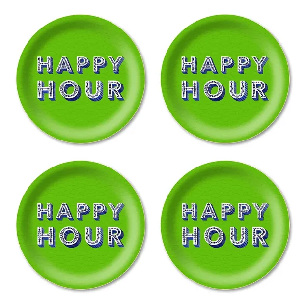 Bild von Asta Barrington Happy hour/lime green Coaster Coaster 4 pcs - Jamida of Sweden