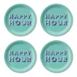 Bild von Asta Barrington Happy hour/light turquoise Coaster Coaster 4 pcs - Jamida of Swe