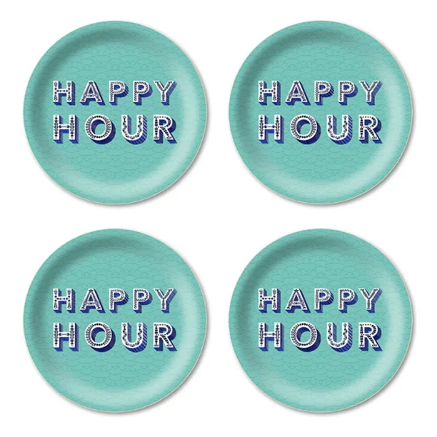 Bild von Asta Barrington Happy hour/light turquoise Coaster Coaster 4 pcs - Jamida of Swe