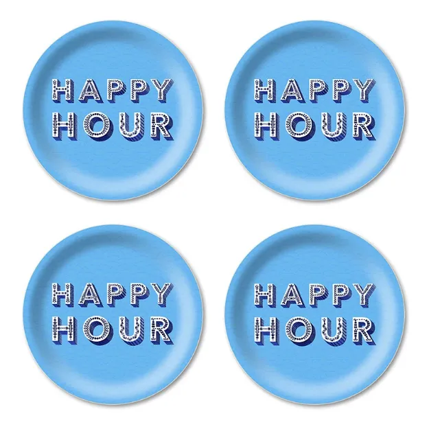 Bild von Asta Barrington Happy Hour / sky blue Coaster Coaster 4 pcs - Jamida of Sweden