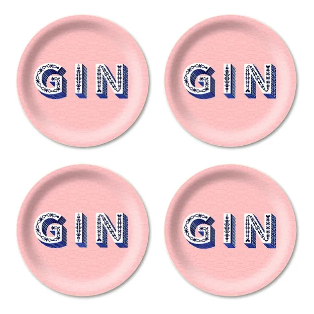 Bild von Asta Barrington Gin/light pink Coaster Coaster 4 pcs - Jamida of Sweden