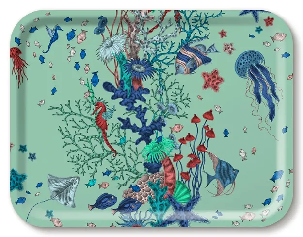Bild von Emma J Shipley Seaforest/aqua Tray 43x33 - Jamida of Sweden