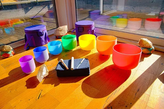 Bild von Chakra - Kristallklangschalen Set